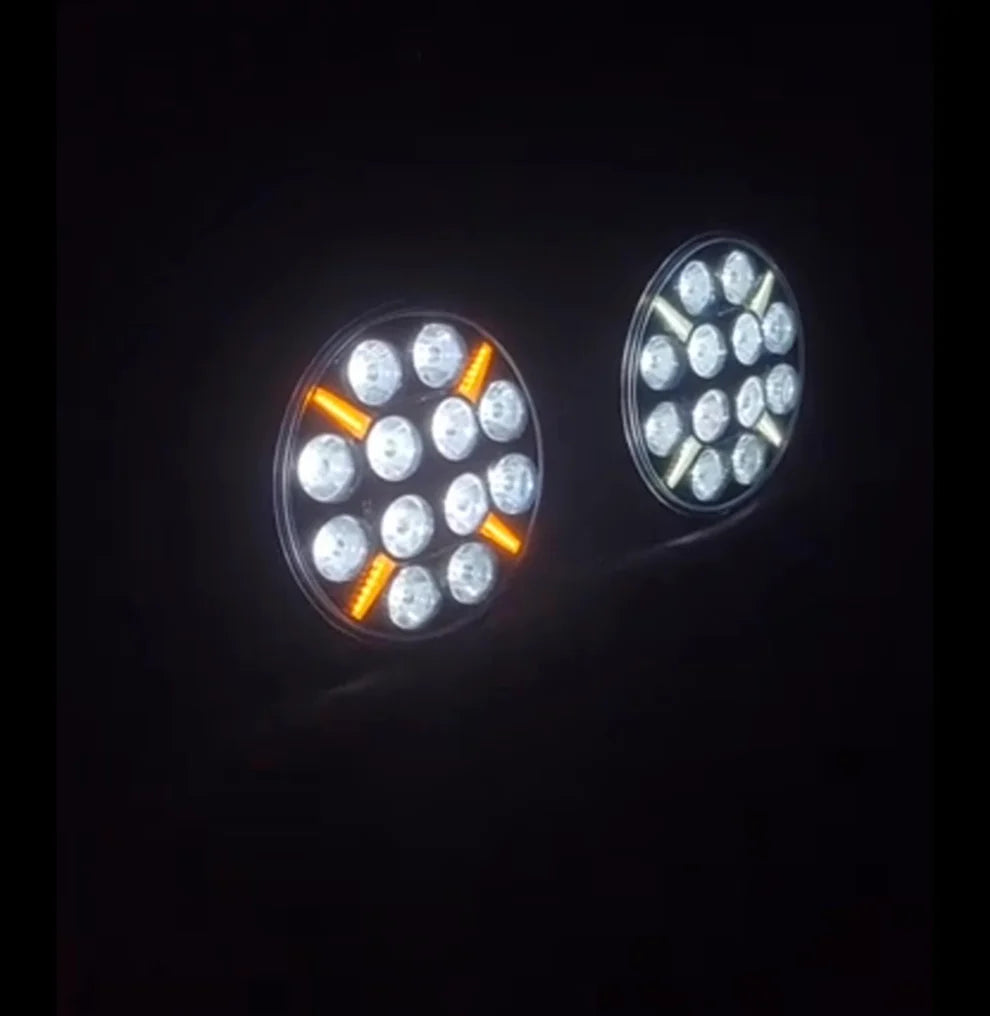 Atomic X 9 inch Spotlamp with Amber & White DRL