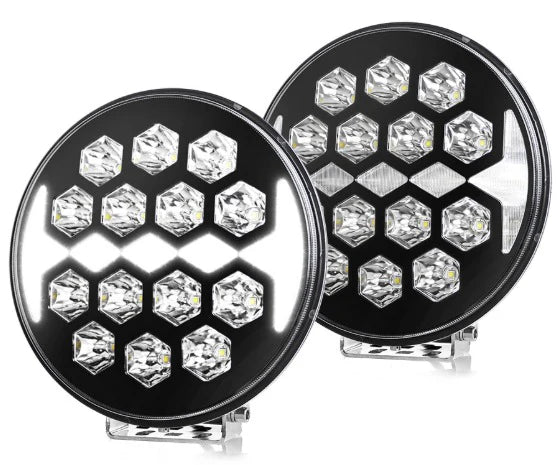 Ionic 9 inch spot lamp with white drl